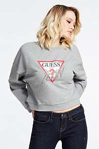 Guess sivá mikina Icon Logo Sweatshirt