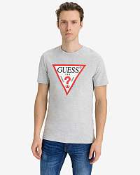 Guess sivé pánske tričko Original Logo