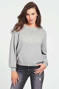 Guess sivé sveter Front Logo Sweater