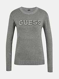 Guess sivé sveter Guess Elvire s logom