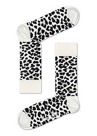 Happy Socks čierno-biele dámske ponožky Leopard