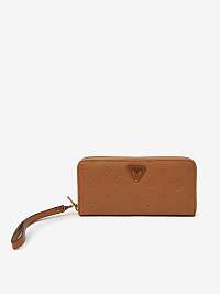 Hnedá dámska peňaženka Guess Helaina so vzorom