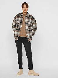Hnedá kockovaná ľahká bunda VERO MODA Ally
