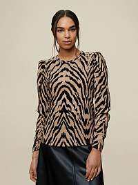 Hnedá vzorovaná blúzka Dorothy Perkins