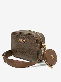 Hnedá vzorovaná crossbody kabelka Replay