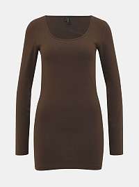Hnedé basic tričko VERO MODA