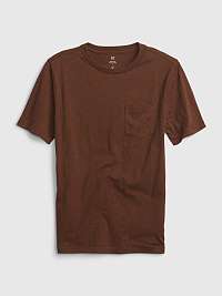 Hnedé chlapčenské tričko GAP z organickej bavlny