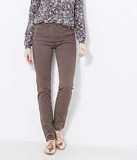 Hnedé slim fit nohavice Camaieu