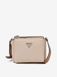 Hnedo-ružová crossbody kabelka Guess Becca