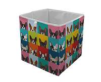 Home farebný úložný box s buldočkami Butter Kings Which Frenchie