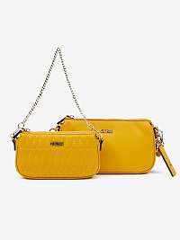 Hořčicová crossbody kabelka Guess Arie double