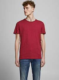 Jack & Jones červené basic tričko Vance