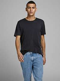 Jack & Jones čierne basic pánske tričko