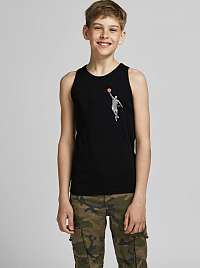 Jack & Jones čierne chlapčenské tielko Legends
