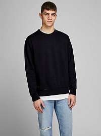 Jack & Jones čierne pánska mikina Soft basic