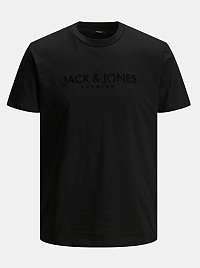 Jack & Jones čierne pánske tričko Jake