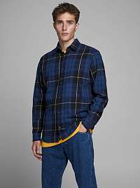 Jack & Jones modré kockovaná košeľa