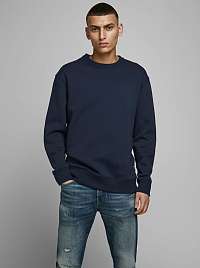 Jack & Jones modré pánska mikina basic
