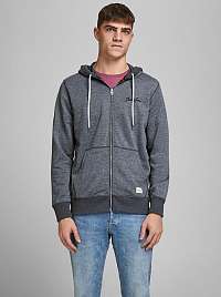 Jack & Jones modré pánska mikina Tons s kapucňou