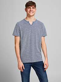 Jack & Jones modré pánske tričko Alfredo