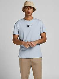 Jack & Jones modré pánske tričko Fix s potlačou