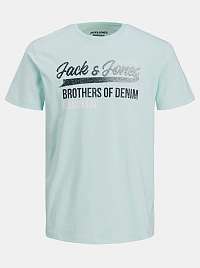 Jack & Jones modré pánske tričko Hags s potlačou