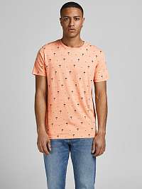 Jack & Jones oranžové pánske tričko Poolside