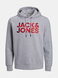 Jack & Jones sivé pánska mikina Splash