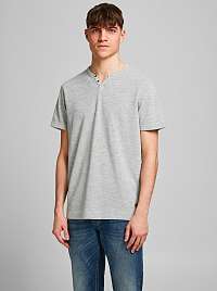 Jack & Jones sivé pánske tričko Alfredo