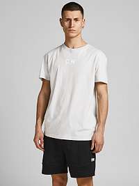 Jack & Jones sivé pánske tričko Fix s potlačou