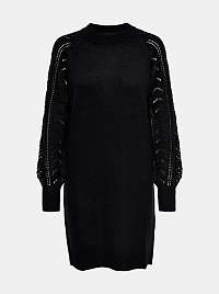 Jacqueline de Yong čierne svetrové šaty Avia