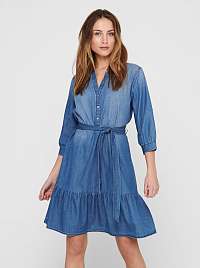 Jacqueline de Yong modré košeľové džínsové šaty Sille