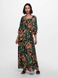 Jacqueline de Yong zelené maxi šaty Mina so vzormi