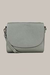 Kara sivá crossbody kožená kabelka