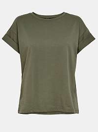 Khaki basic tričko ONLY Silla