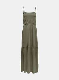 Khaki maxišaty Jacqueline de Yong Fenna