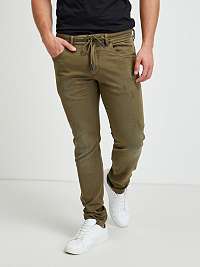 Khaki pánske slim fit džínsy Diesel Thommer