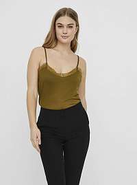 Khaki top s čipkou VERO MODA Sofia