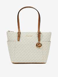 Krémová kabelka Michael Kors Jet Set