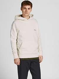 Krémová mikina s kapucňou Jack & Jones World Wide