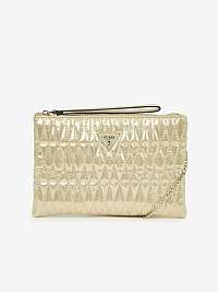 Krémová prošívaná crossbody kabelka Guess Pixi