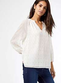 Krémová vzorovaná blúzka Dorothy Perkins