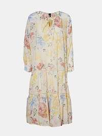 Krémové kvetované šaty VERO MODA Sally