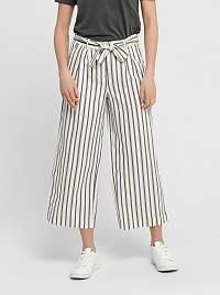 Krémové pruhované culottes ONLY Bianca