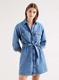 Levi's modré džínsové košeľové šaty