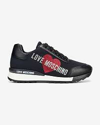 Love Moschino čierne kožené tenisky