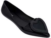 Melissa čierne balerínky Pointy Heart Black