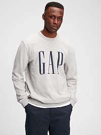 Mikina GAP Logo fashion corp crew Šedá