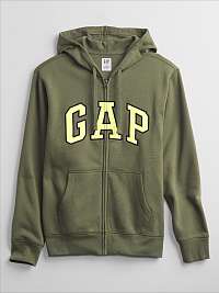Mikina GAP Logo hoodie Sweatshirt Zelená