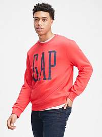 Mikina GAP Logo pullover Sweatshirt Červená